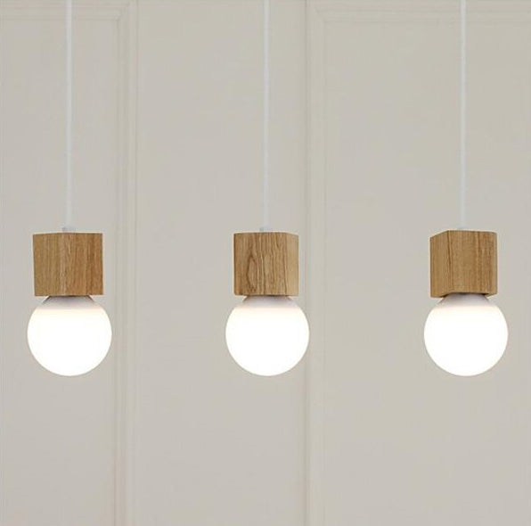 Oak Wood Pendant Light